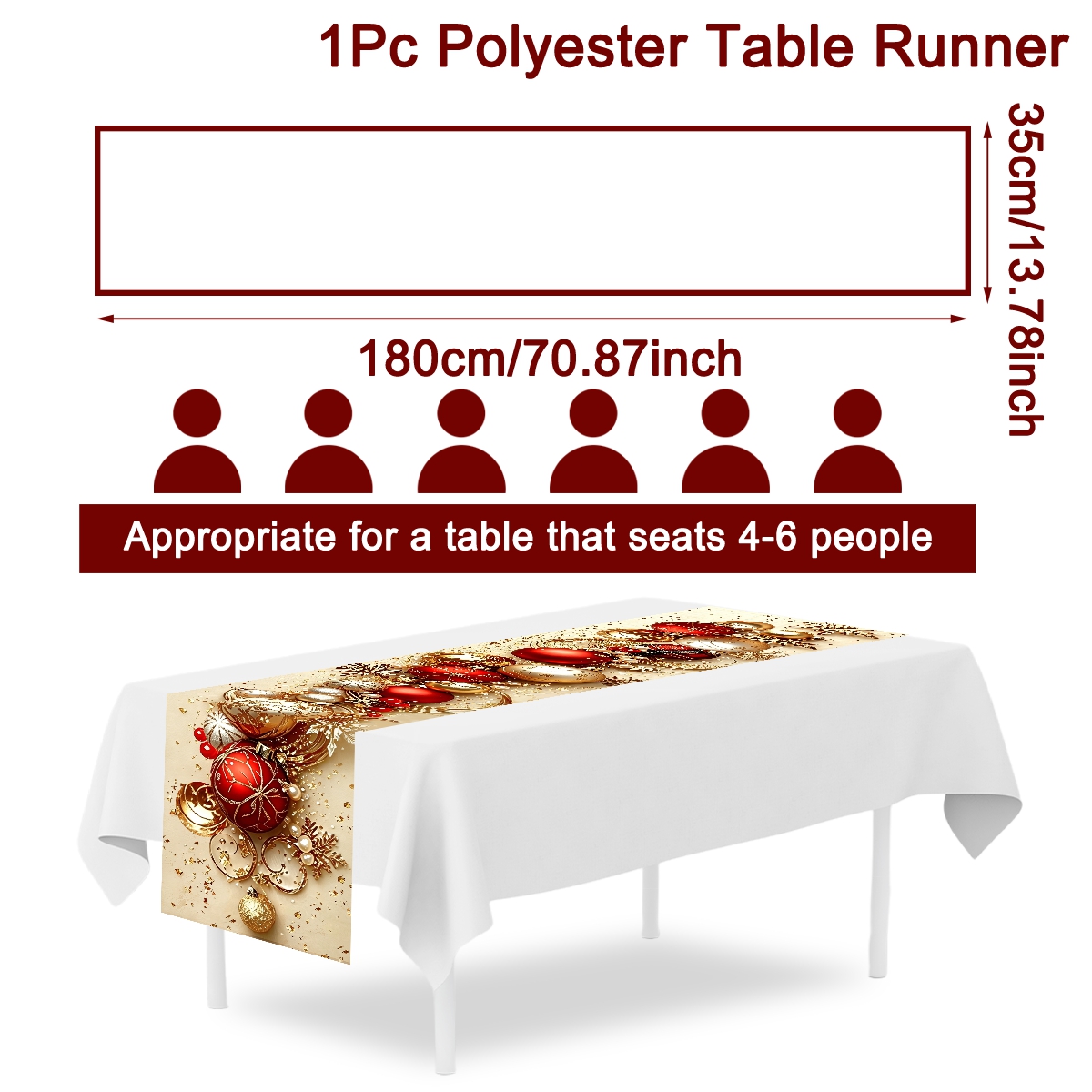 Retro Christmas Table Runner X - Christmas Table Runner recension och pris