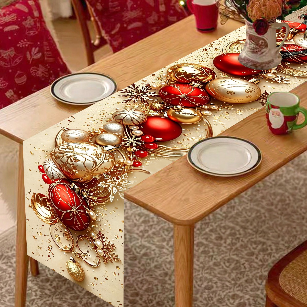 Retro Christmas Table Runner X - Christmas Table Runner recension och pris