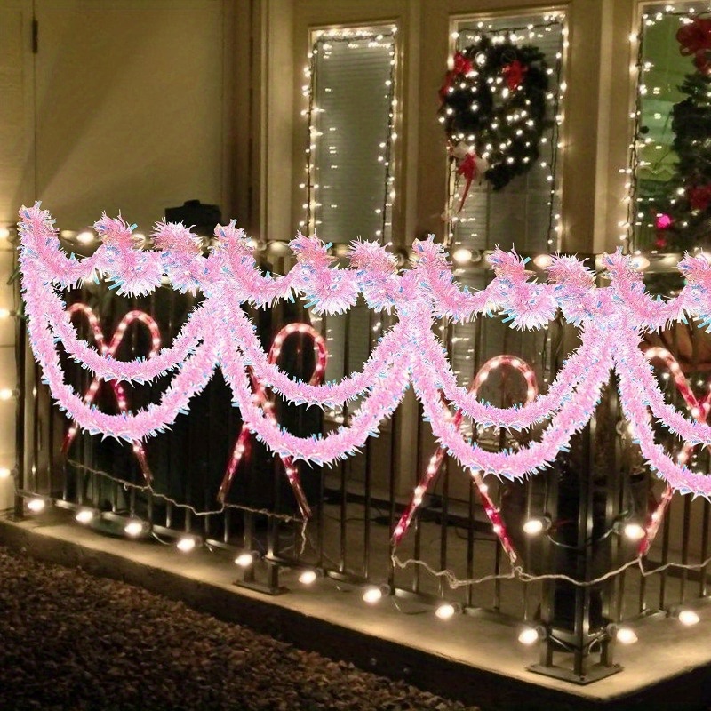 13Ft Pink Christmas Tinsel Gar - Tinsel Garland Decoration recension och pris