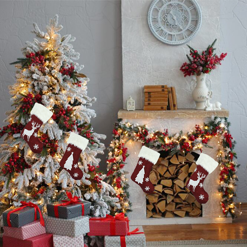 Christmas Socks With Led Light - Christmas Stocking Hanging recension och pris