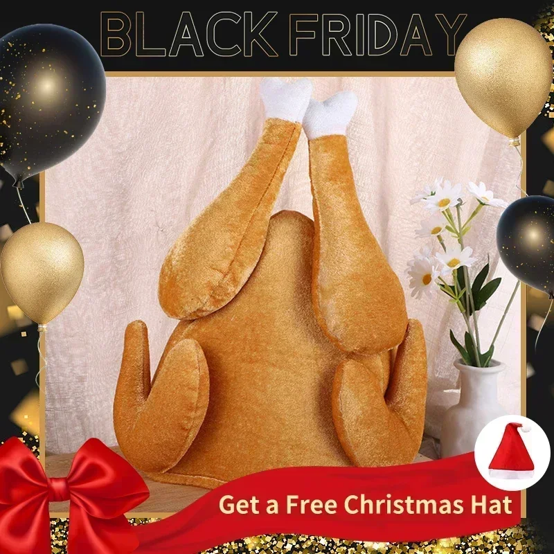 New Plush Roasted Thanksgiving - Santa Hat Plush recension och pris