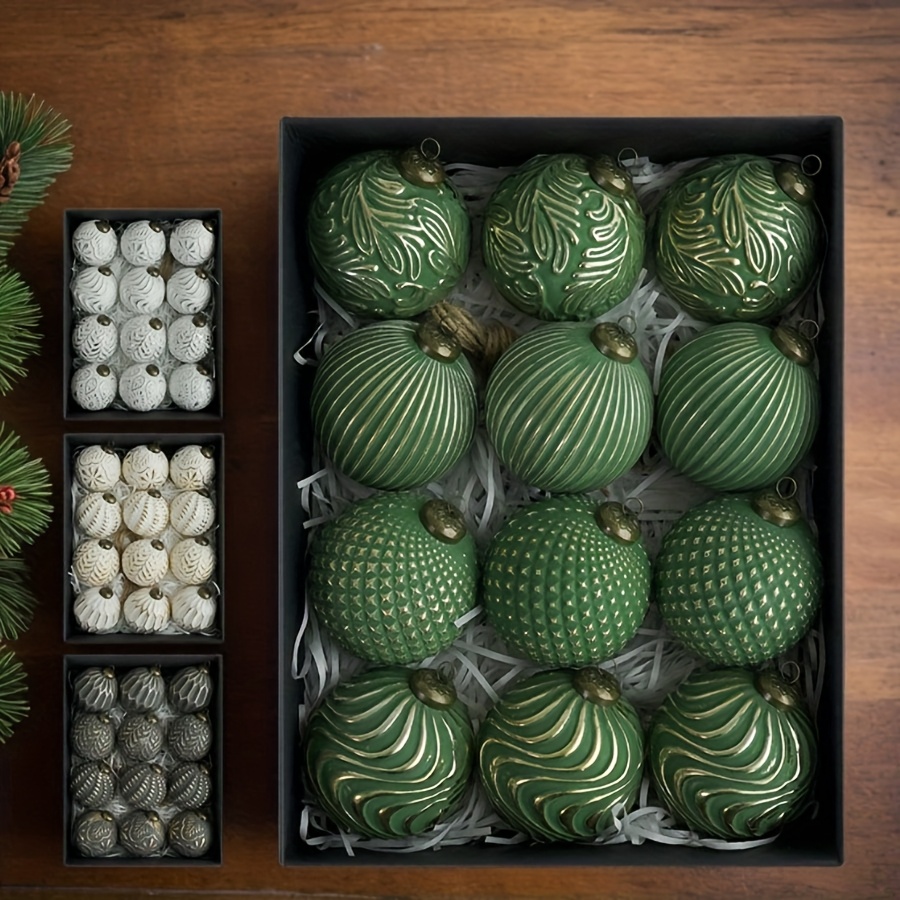 12PC 8cm Antique Plastic Chris - Ornament Ball Set recension och pris