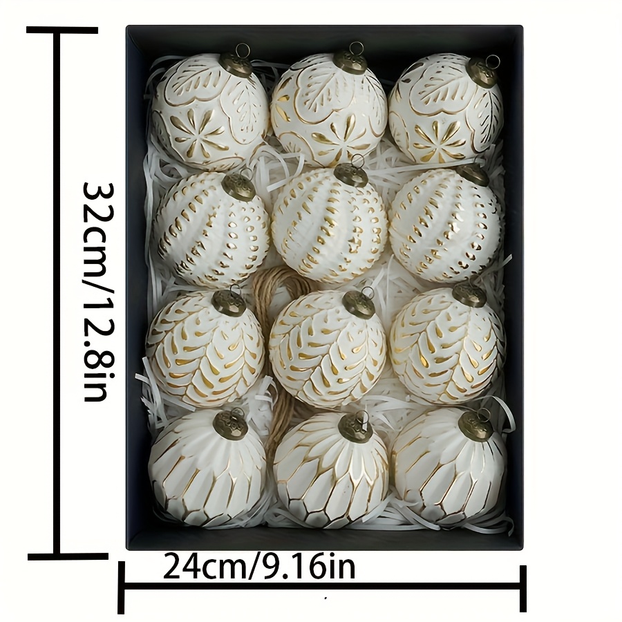 12PC 8cm Antique Plastic Chris - Ornament Ball Set recension och pris