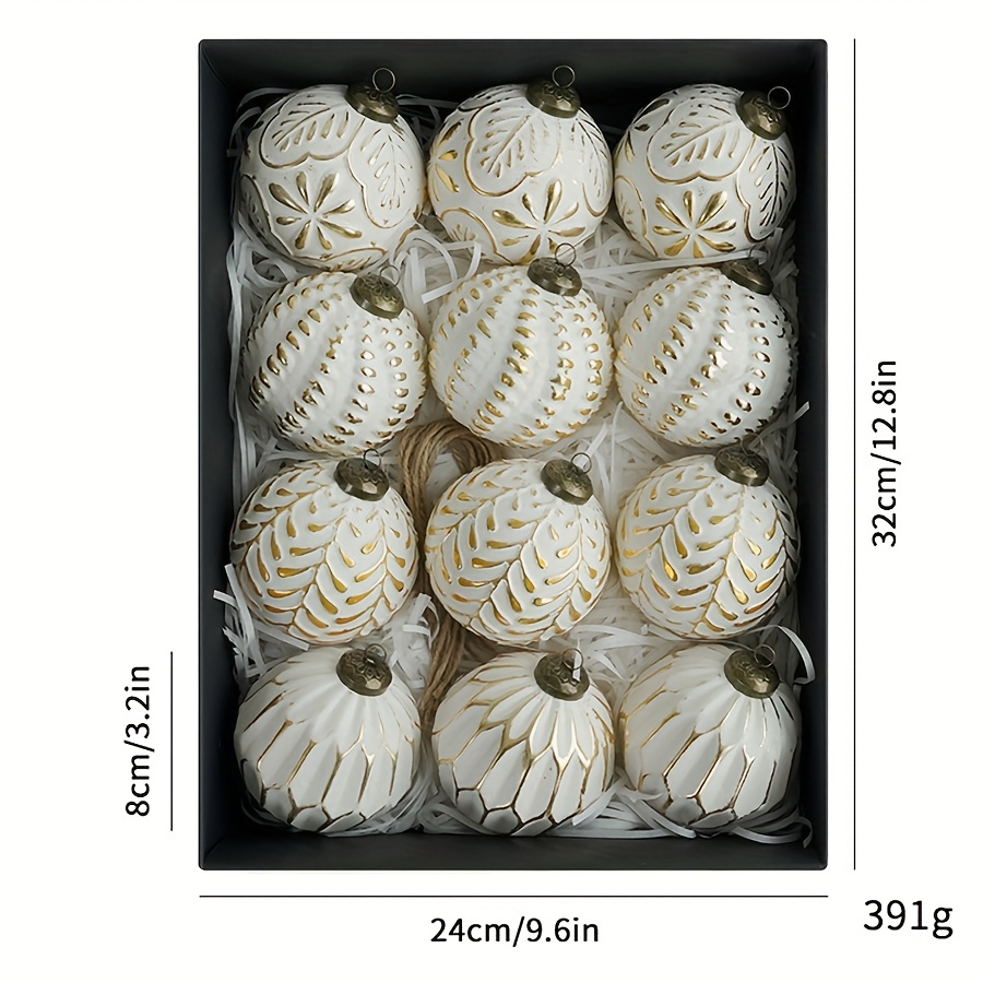 12PC 8cm Antique Plastic Chris - Ornament Ball Set recension och pris
