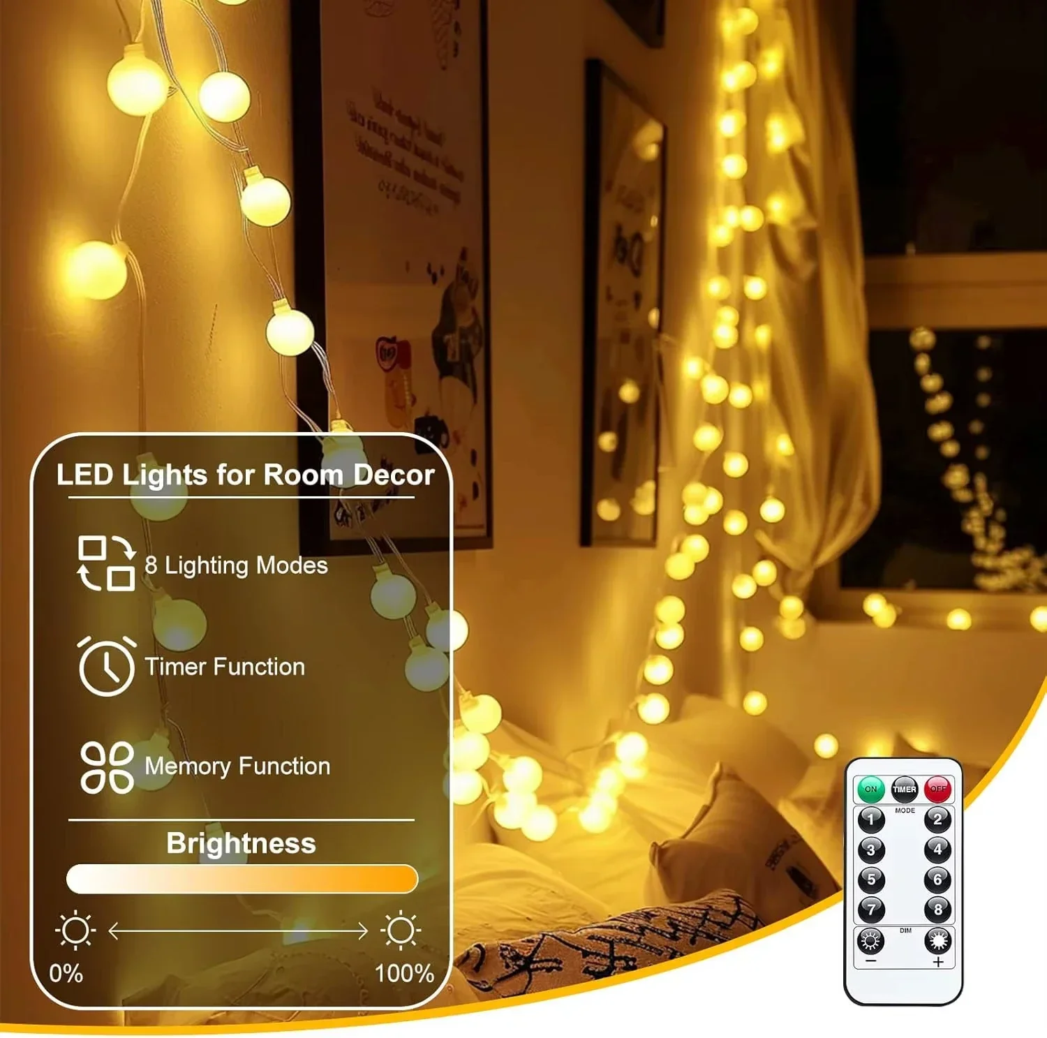 USB LED Ball String Lights 6M  - Led Fairy String Lights recension och pris