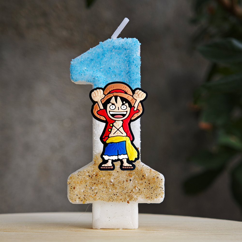 One Piece Luffy Figure Birthda - Holiday Candle Set recension och pris