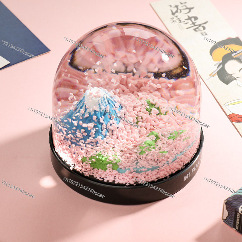 Mount Fuji romantic cherry blo - Snow Globe Musical recension och pris