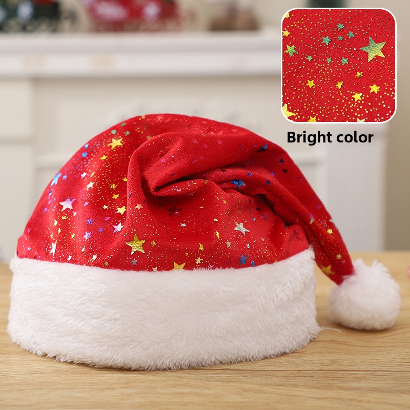 Adult Santa Hat with Colorful  - Santa Hat Plush recension och pris