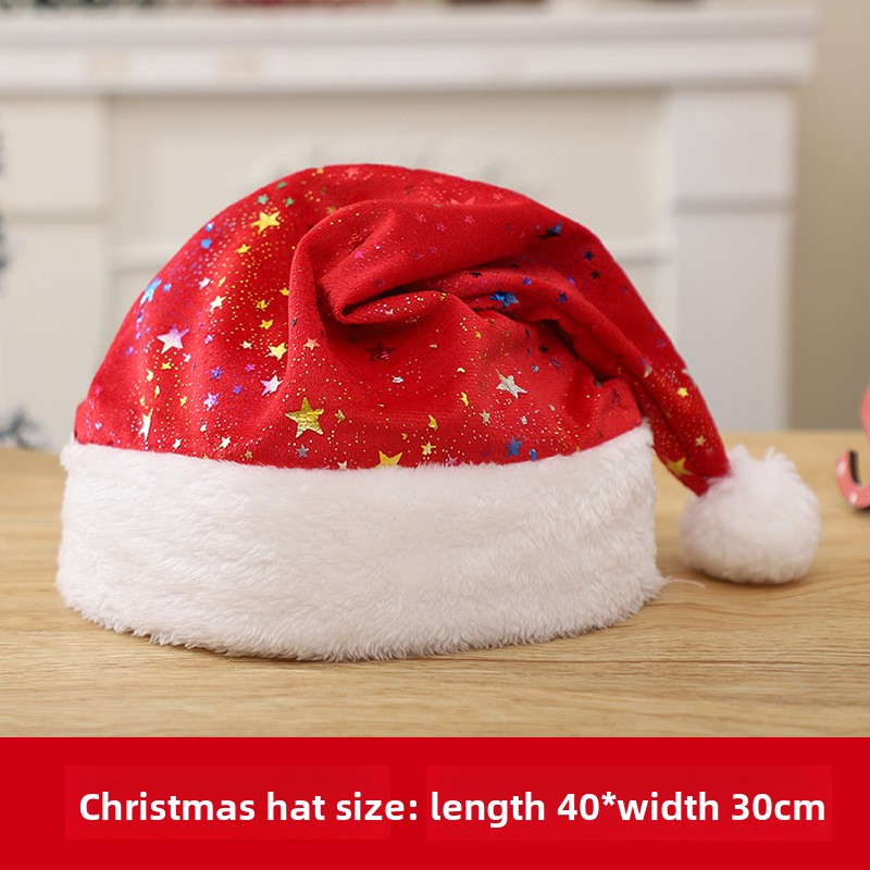 Adult Santa Hat with Colorful  - Santa Hat Plush recension och pris