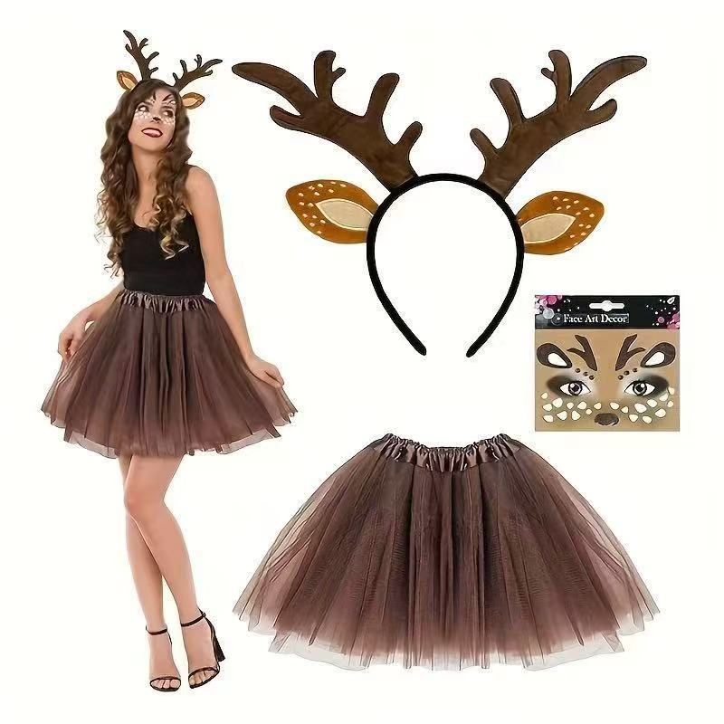 Reindeer Costume Set Antler He - Reindeer Antlers Headband recension och pris