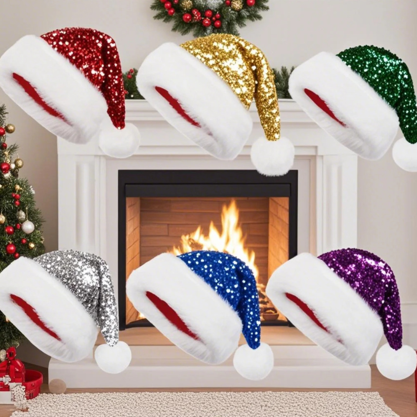 Sequin Christmas Hat Plush Sol - Santa Hat Plush recension och pris
