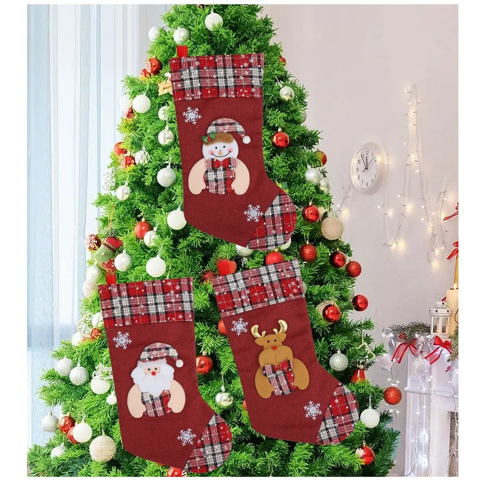 1pcs Christmas Stocking Presen - Christmas Stocking Hanging recension och pris