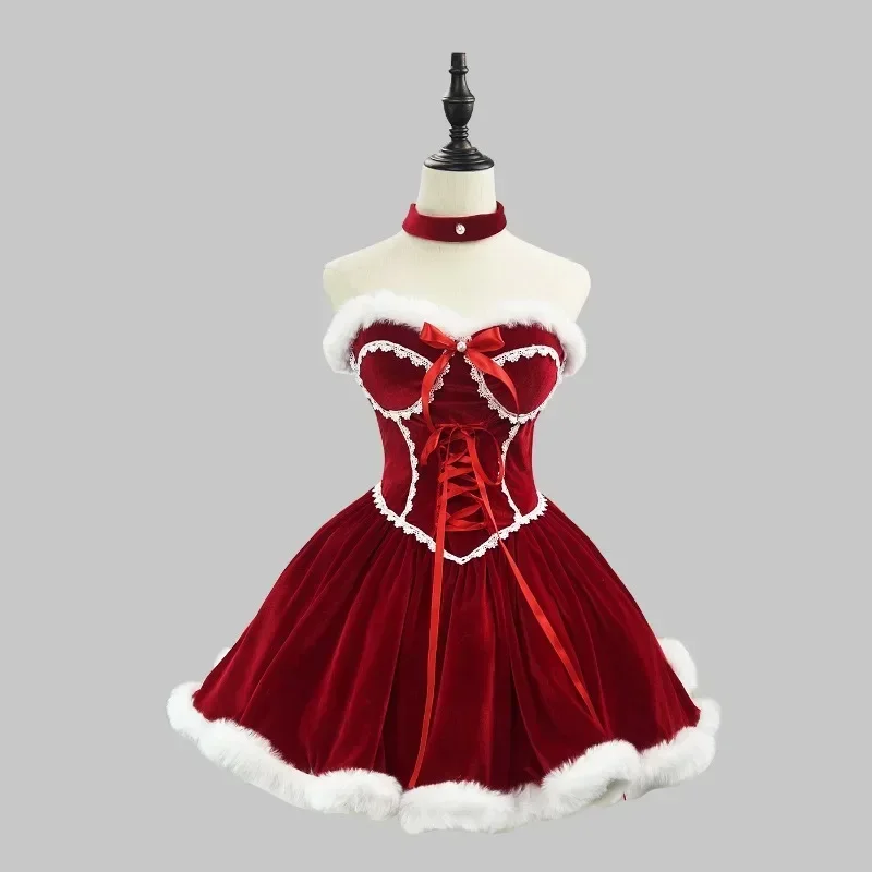 New Year Red Dress Cloak Cospl - Elf Costume Christmas recension och pris