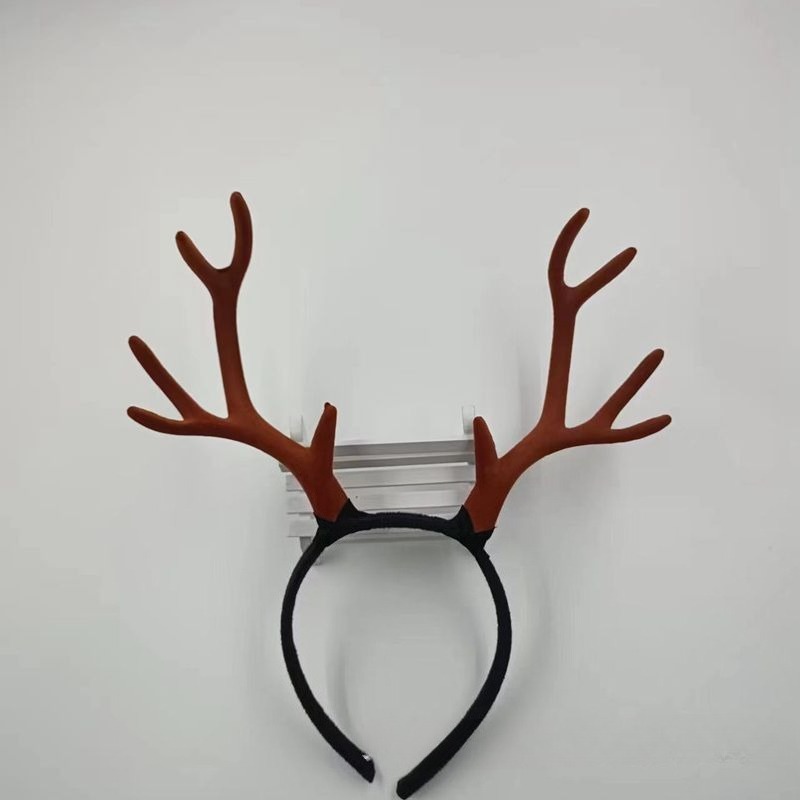 10pair 17cm Flocked Reindeer A - Reindeer Antlers Headband recension och pris