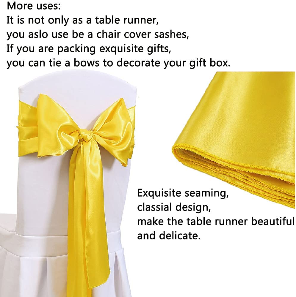 12x108 Inch Satin Wedding Tabl - Christmas Table Runner recension och pris