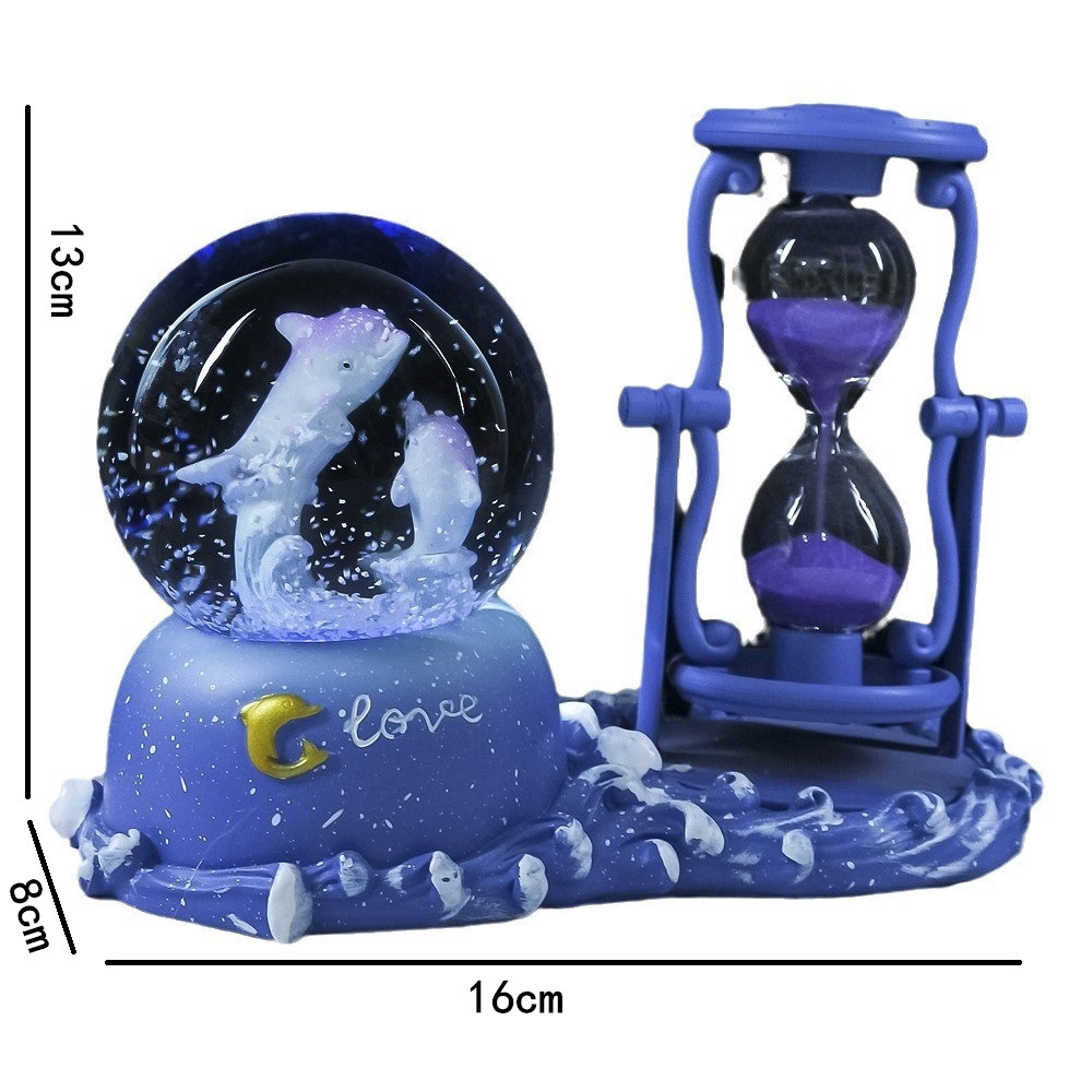 Dolphin Hourglass Timer Crysta - Snow Globe Musical recension och pris