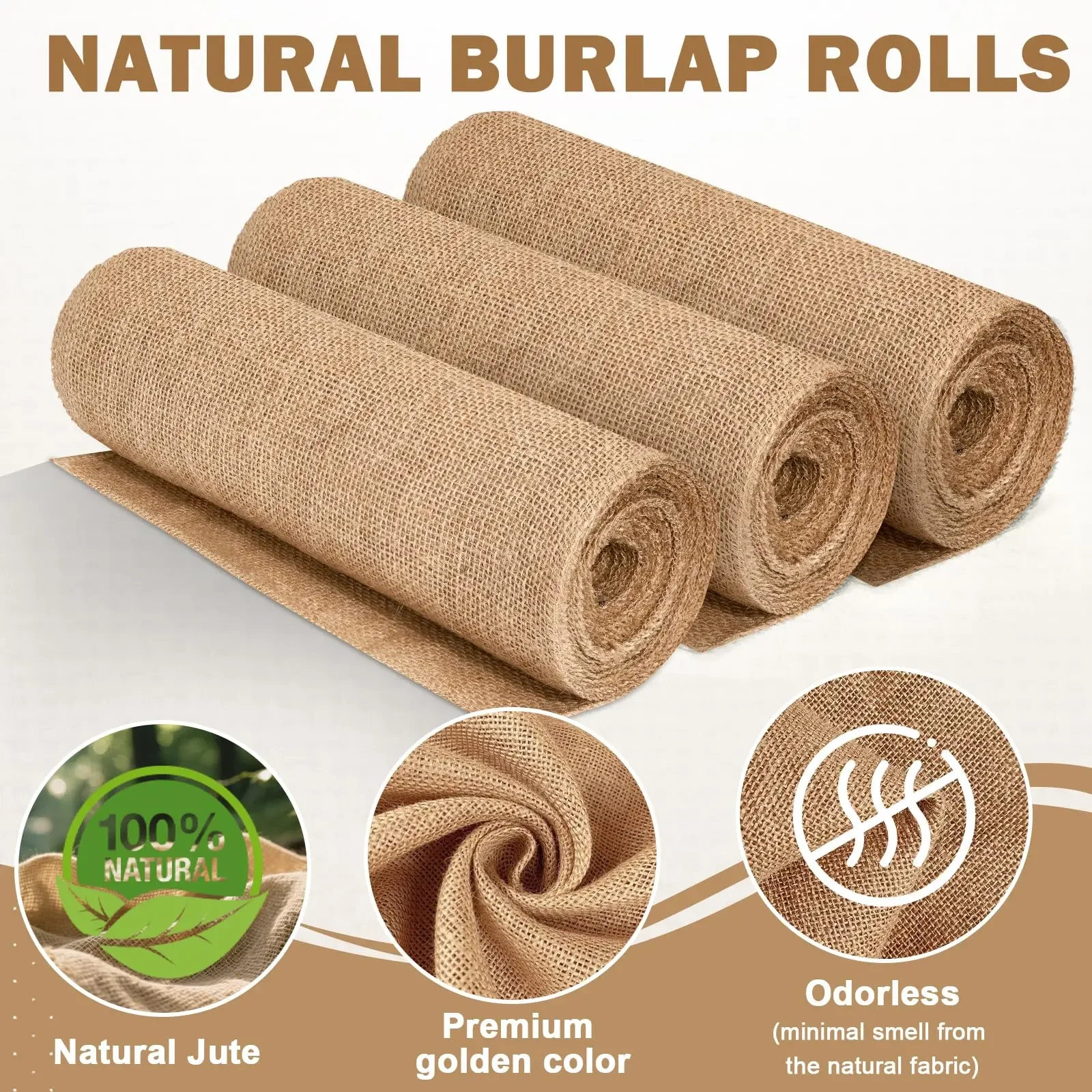 New Desig Beige Burlap Roll 30 - Christmas Table Runner recension och pris