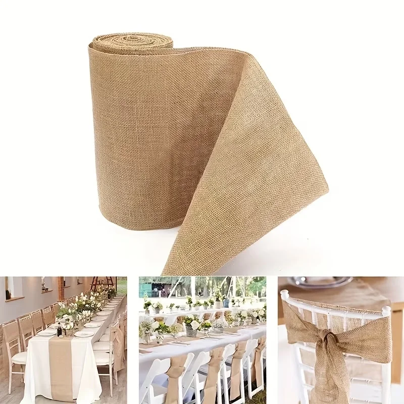 New Desig Beige Burlap Roll 30 - Christmas Table Runner recension och pris
