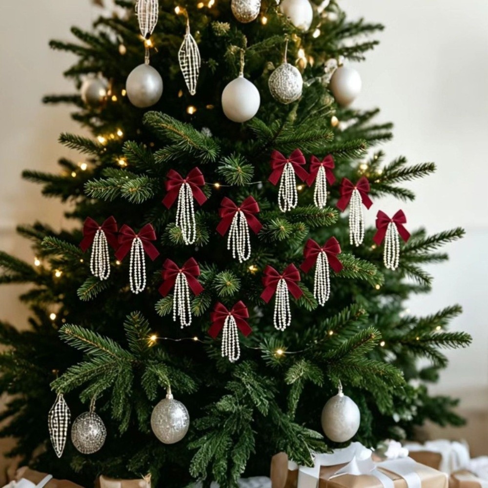 12pcs Set Christmas Tree Bows  - Gift Box Wrap Set recension och pris