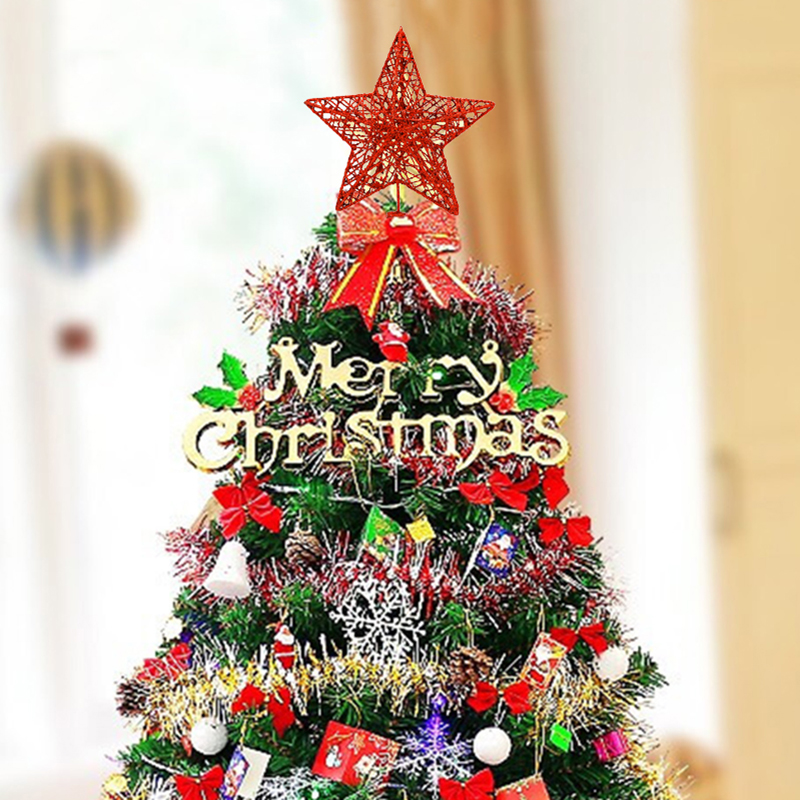 1pc Gold/Silver/Red/Blue Glitt - Star Tree Topper recension och pris