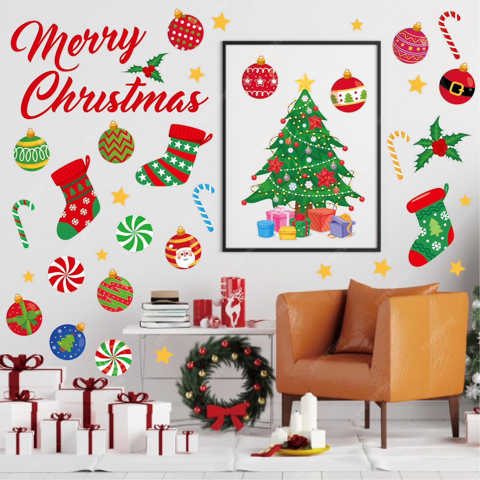3 Pieces Christmas wall sticke - Snowflake Window Decal recension och pris