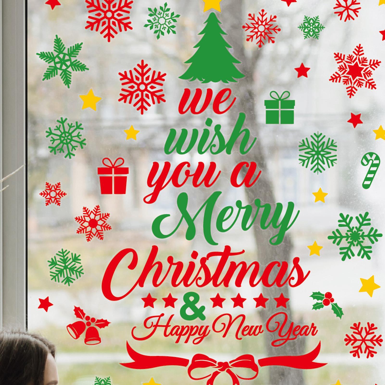 3 Pieces Christmas wall sticke - Snowflake Window Decal recension och pris