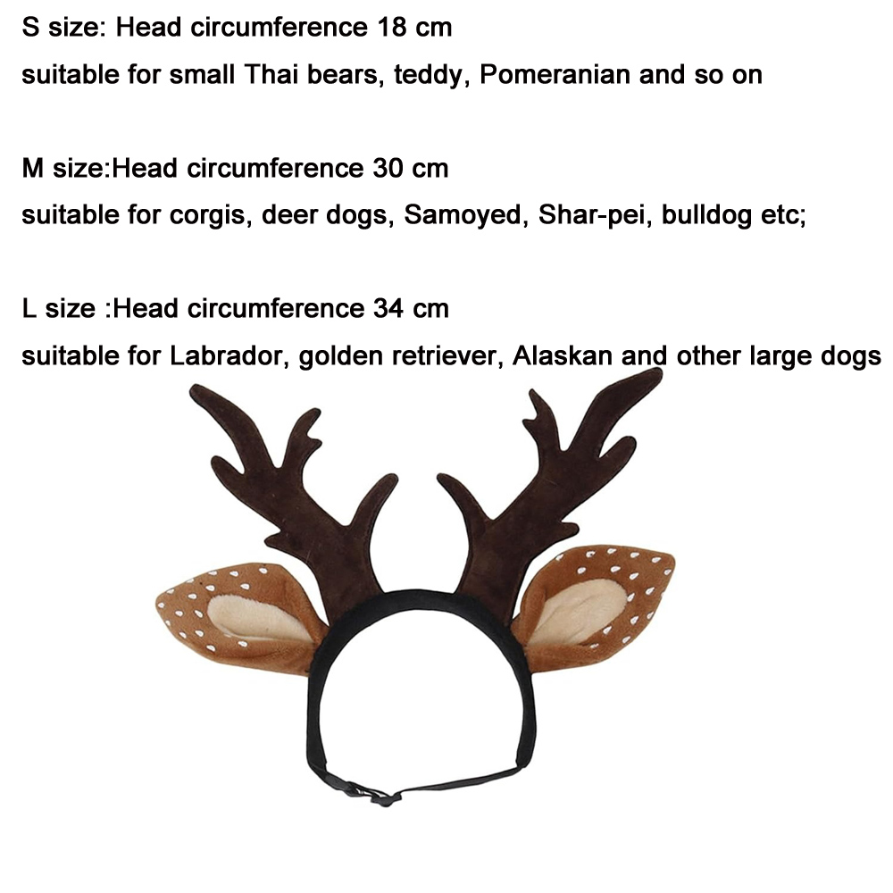 Dogs Headbands Deer Costume Ha - Reindeer Antlers Headband recension och pris