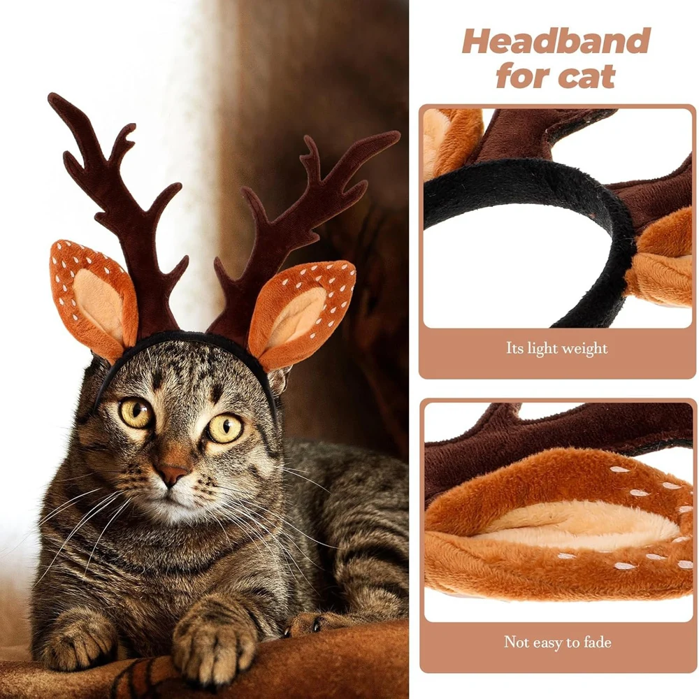 Dogs Headbands Deer Costume Ha - Reindeer Antlers Headband recension och pris