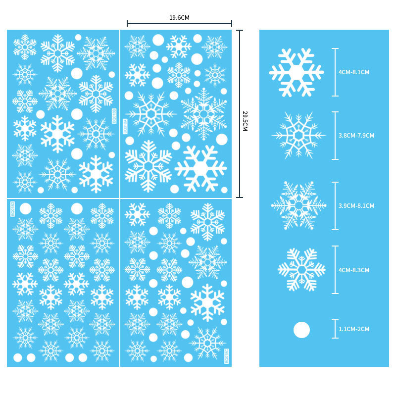 Removable Christmas PVC Static - Snowflake Window Decal recension och pris