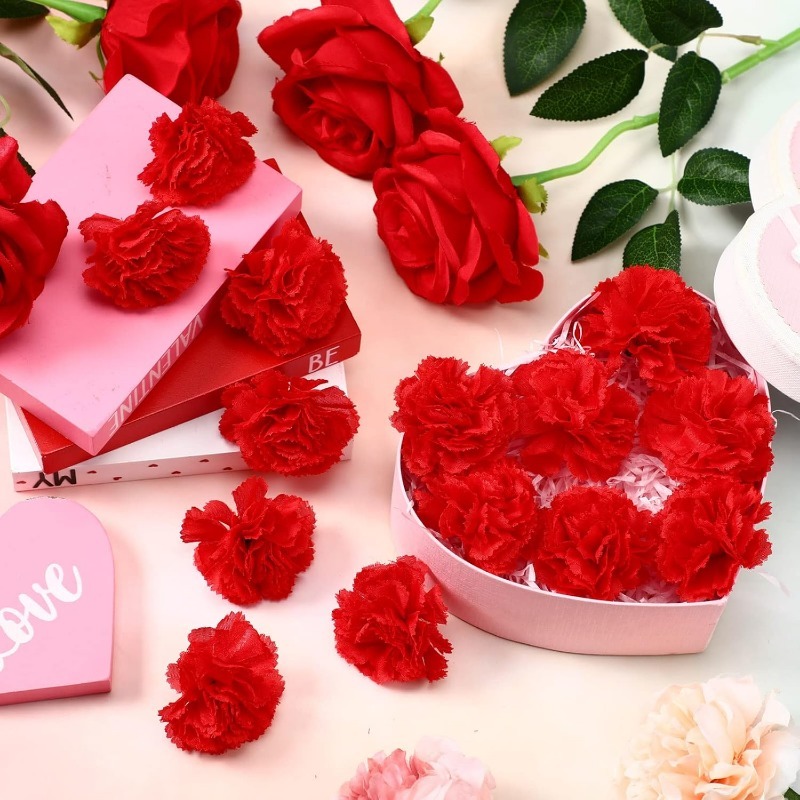 10/20Pcs Rose Artificial Flowe - Christmas Wreath Fake recension och pris
