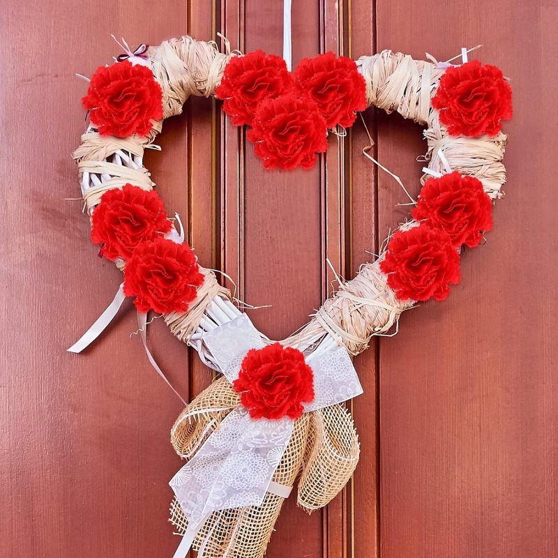 10/20Pcs Rose Artificial Flowe - Christmas Wreath Fake recension och pris