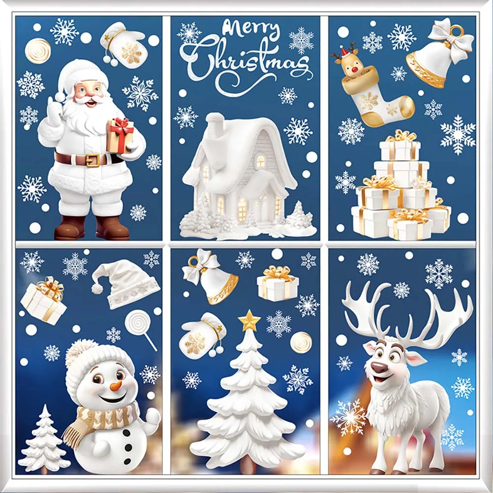 9pcs/set Christmas Window Stic - Snowflake Window Decal recension och pris
