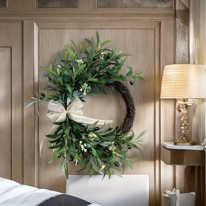 2025 Artificial Olive Wreath W - Christmas Wreath Fake recension och pris