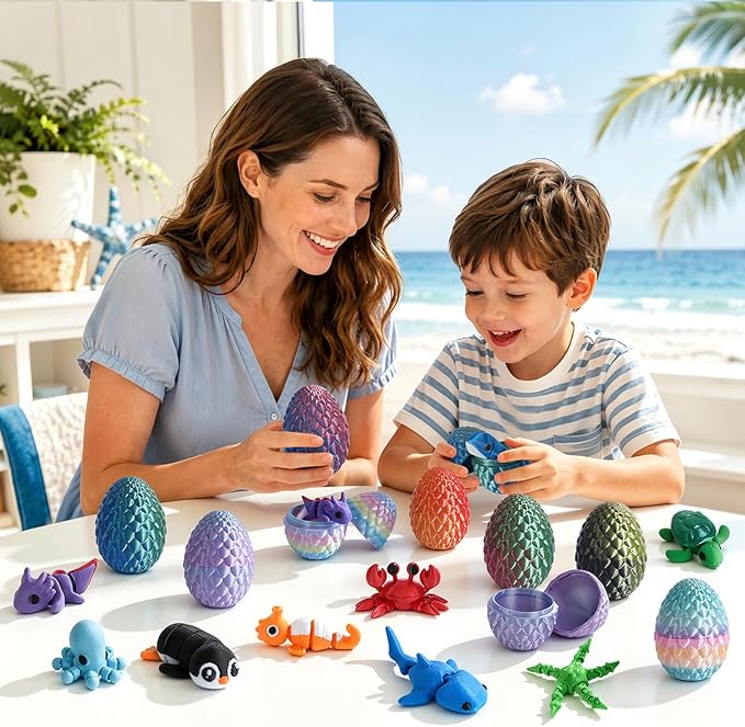 24pcs 3D Printed Surprise Egg  - Advent Calendar Gift recension och pris