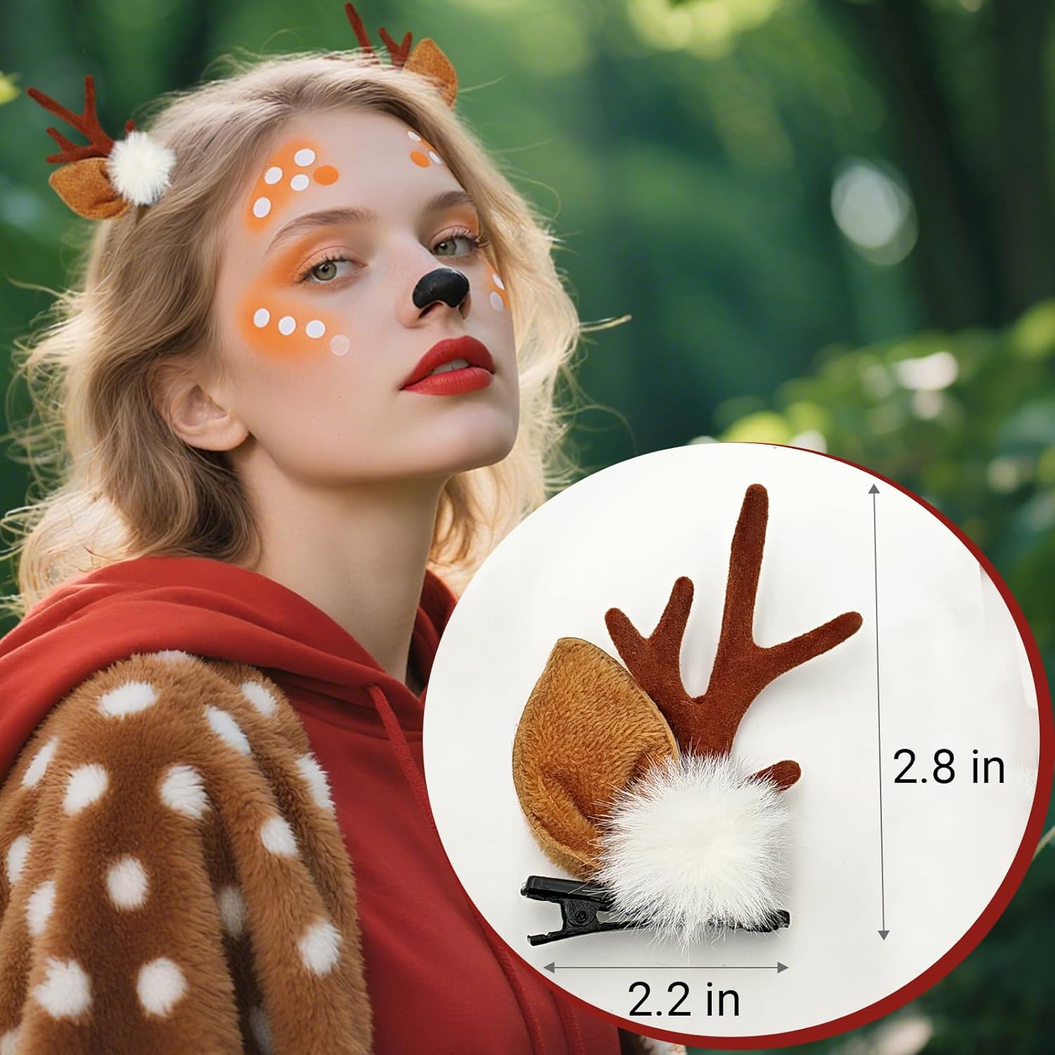 1/2Pairs Small Deer Ears Antle - Reindeer Antlers Headband recension och pris