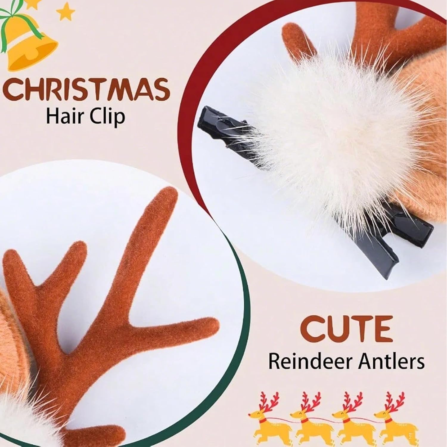 1/2Pairs Small Deer Ears Antle - Reindeer Antlers Headband recension och pris