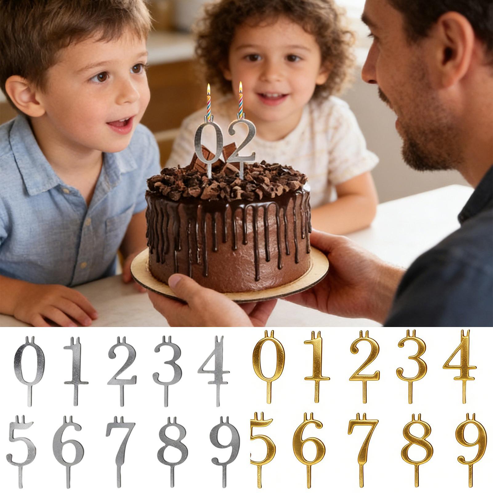 10pcs 0-9 Number Cake Toppers  - Holiday Candle Set recension och pris