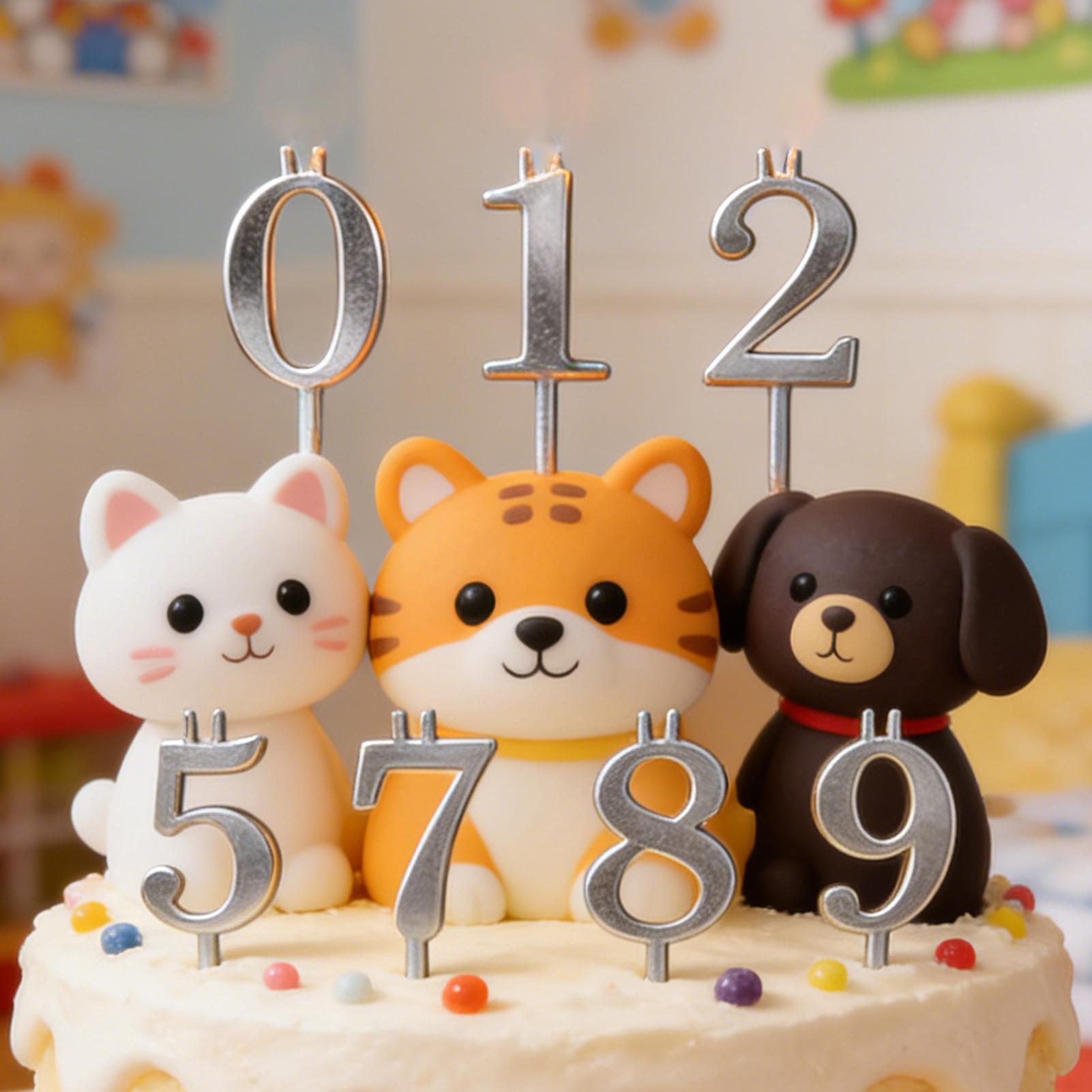 10pcs 0-9 Number Cake Toppers  - Holiday Candle Set recension och pris